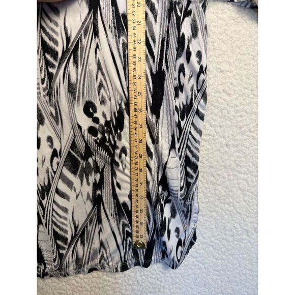 Natori Komono Black and White Midi Dress Slip On Size Medium - Picture 7 of 8